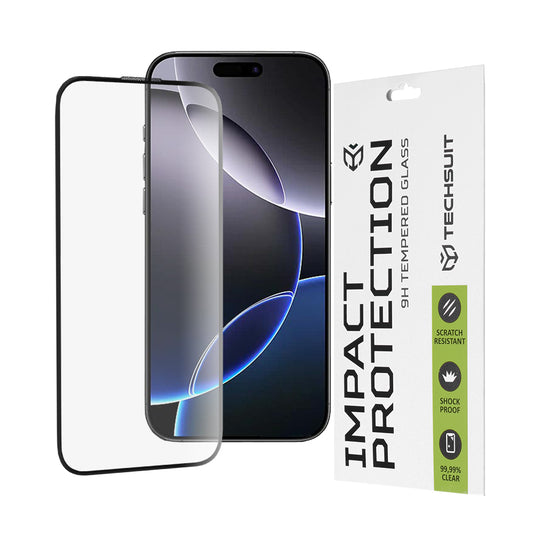 Folie sticla Techsuit 111D Full Glue Glass - iPhone 16 Pro Max - Negru